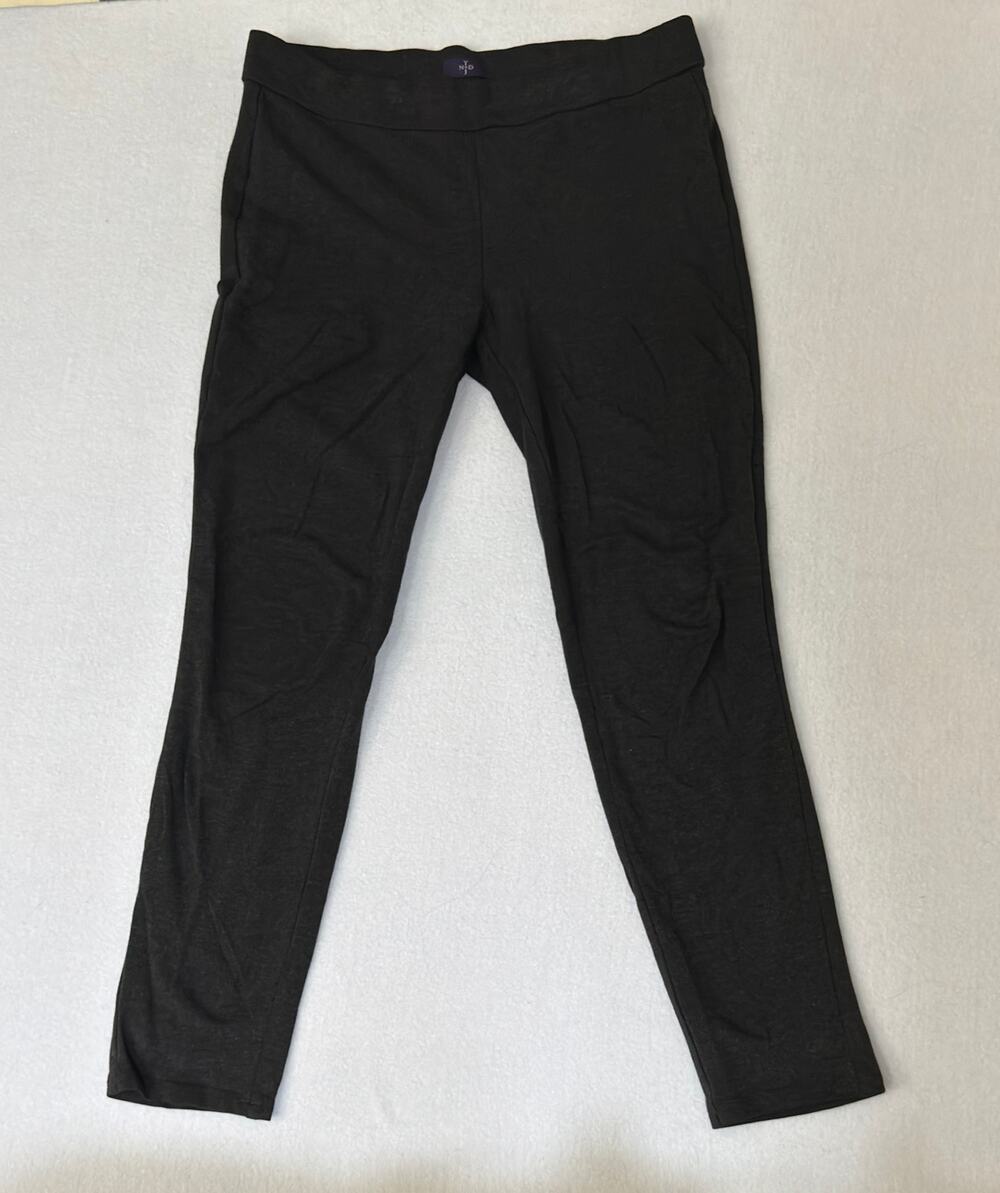 NYDJ Black Ponte Knit Leggings Lift Tuck Size 10